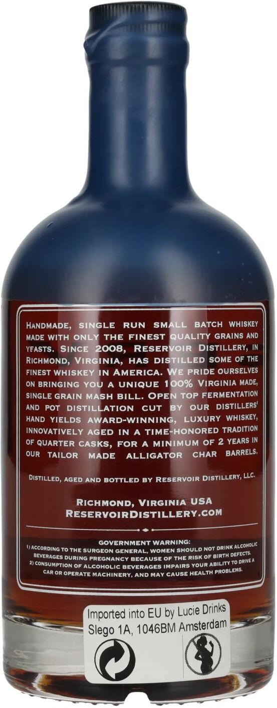 Reservoir Whiskey Reservoir Virginia Wheat Whiskey Batch 1 Year 2023 50% Vol. 0,7l