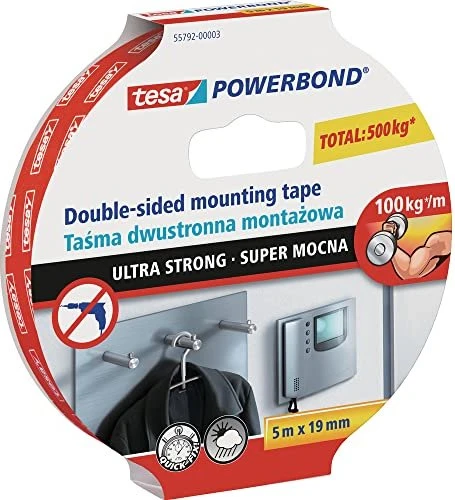 tesa Powerbond Montageband Ultra Strong, 19 mm x 5,0 m