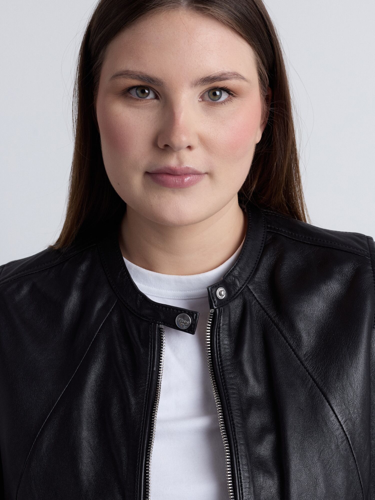 Lederjacke MAZE "Lederjacke 42025058", Damen, Gr. 42, schwarz, Jacken Lederjacke