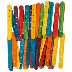 Creativ Company Holzbaustäbchen Farbe, 500 Stück.