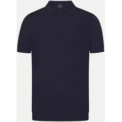 Strick- Poloshirt Schwarz S