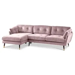 BOOOM Ecksofa Japan Stoff Violett Flieder