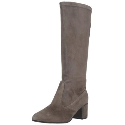 Stiefel HÖGL "Högl Stiefel Veloursleder", Damen, Gr. 37,5, braun (dunkelgrau), Veloursleder, Schuhe Stiefel