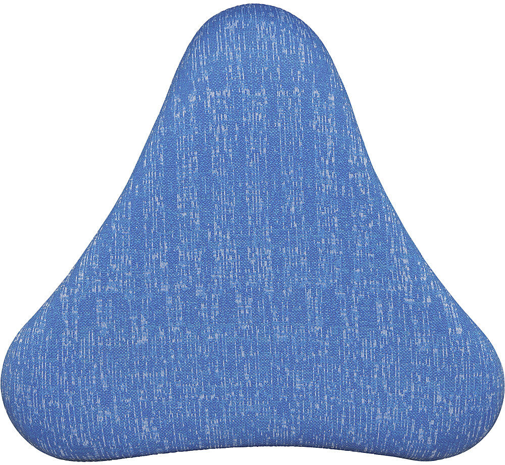 Hocker SITNESS H, Modell H1, mit Triangelsitz, Bezug blau-gemustert, Sohle blau Topstar