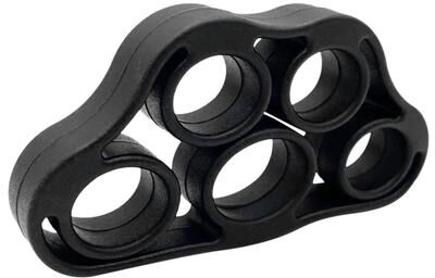Perfect Picks Market Finger Strength Trainer Silicone Hand Grip Exerciser For Fitness And Rehab black