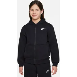 Nike NSW Club Fleece - Kinder Kapuzenjacke - Schwarz/Weiß - L