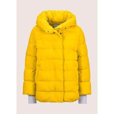 Steppjacke MADELEINE "Jacke Wattierte Steppjacke mit Volumen-Kragen", Damen, Gr. 34, gelb (sonnengelb), Obermaterial: 100% Polyester PES., Modern, normal, Jacken Steppjacke