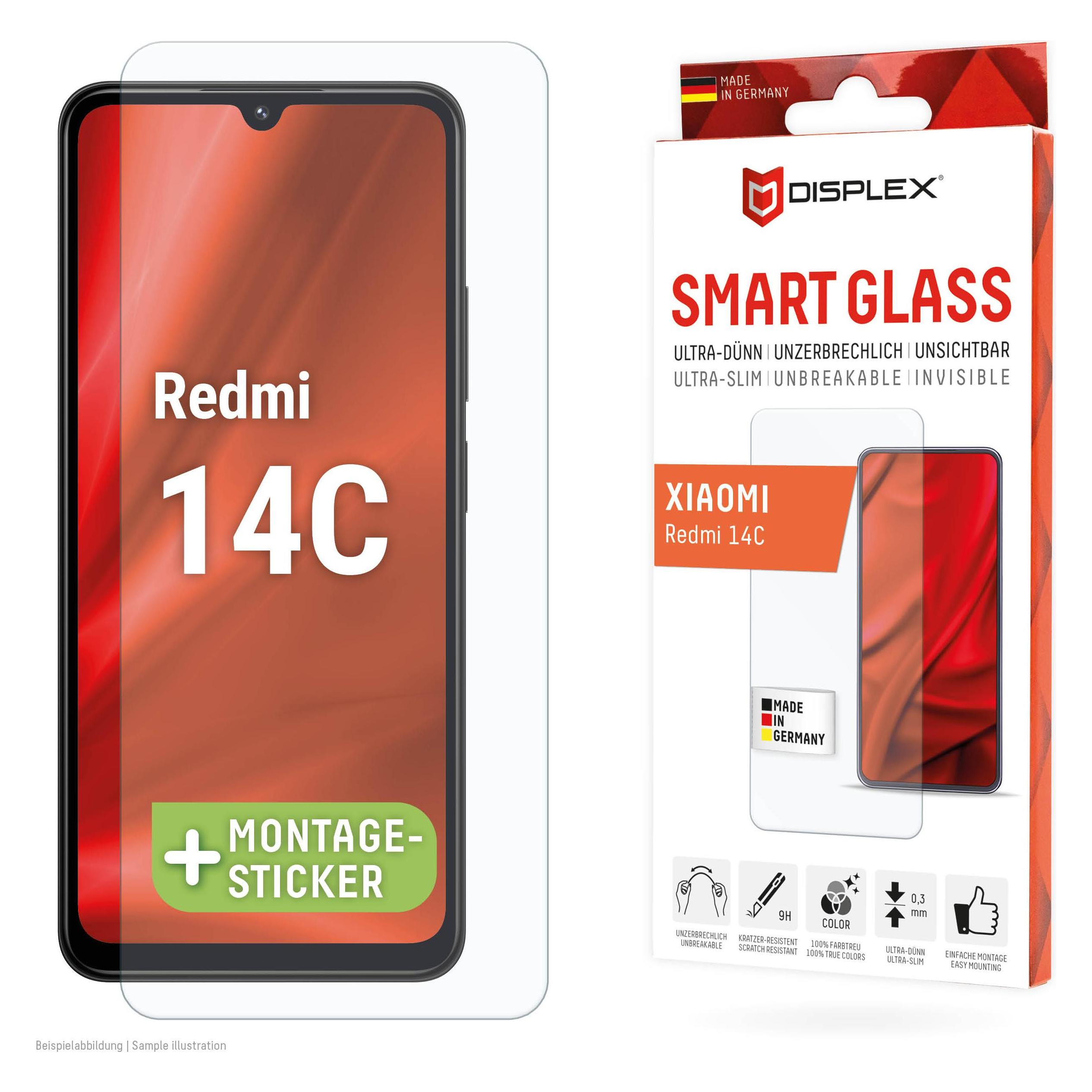 Displex Smart Glass, Displayschutzfolie (Xiaomi Redmi 14C) (02043)