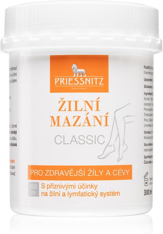 Priessnitz Classic Massagecreme mit positiven Wirkungen auf das venöse sowie das lymphatische System 300 ml