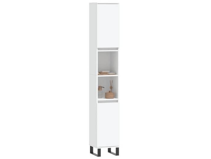 (TOP 2026)Armoire de salle de bain - 1 PC - SWEETY - Armoire Bas - Pour WC - blanc 30x30x190cm - Bois d'ingénierie 380185