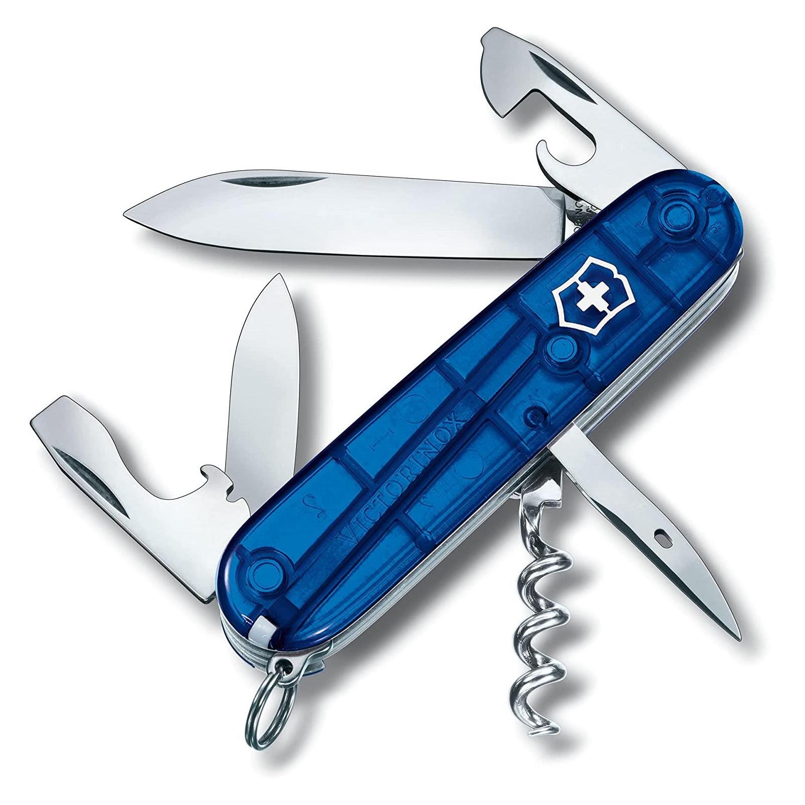 Victorinox V-1.36 03.T2 B1 Spartan Taschenmesser, blau transparent (V-1.36 03.T2 B1)