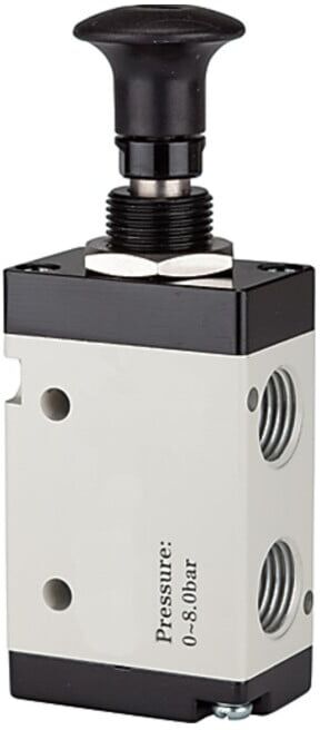 Riegler Valve 3/2 voies, commande par bouton-poussoir, »3L«, G 3/8 (514.3005)
