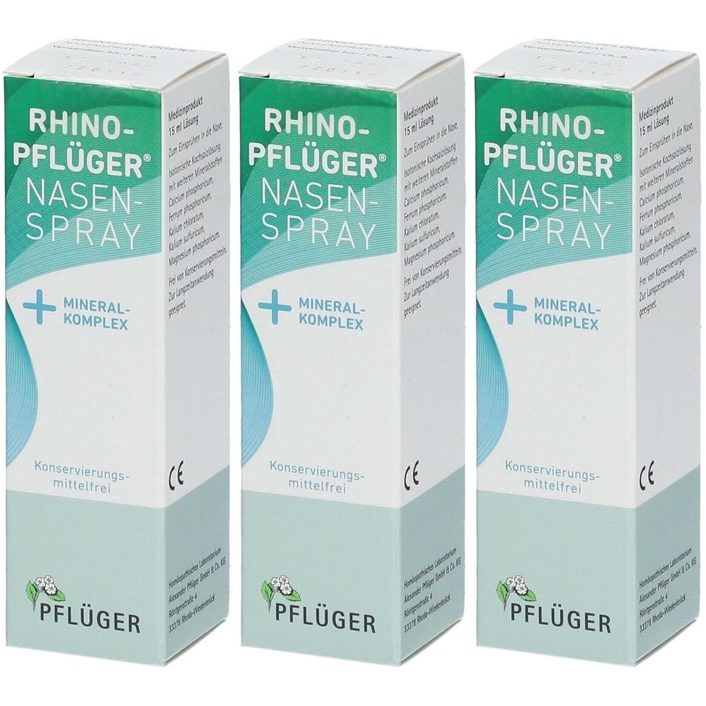 Rhino-Pflüger Nasenspray + Mineralkomplex x3 3x15 ml