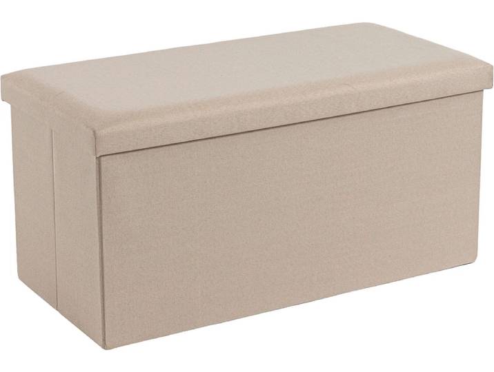 Aufbewahrungshocker AVA 38x76x38cm leinen-imitation beige