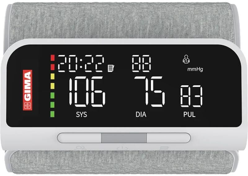 Gima Wrap Misuratore di Pressione Digitale da Braccio Sfigmomanometro Automatico con Bracciale Integrato