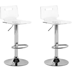 BARHOCKER 2er-Set Kunststoff Transparent Malta