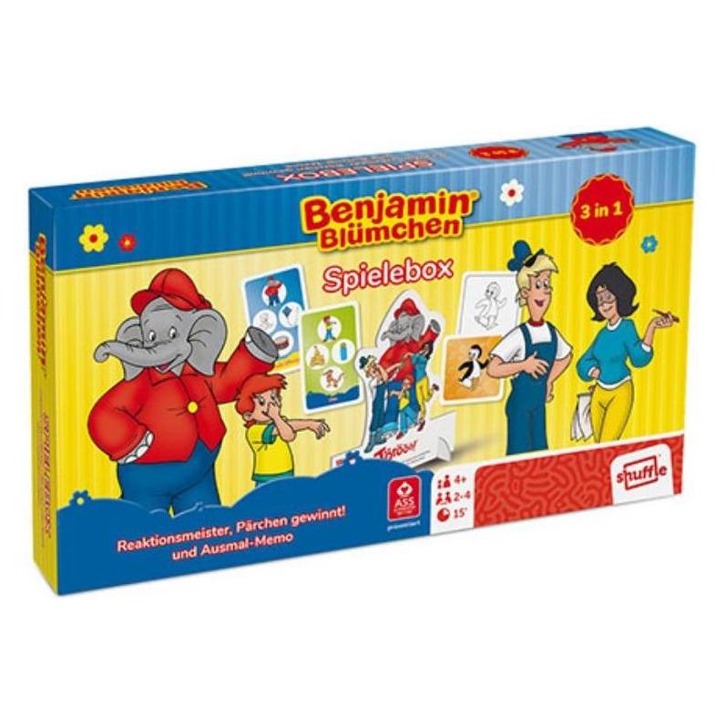 ASS Altenburg 22505071 - Spielebox Benjamin Blümchen 3 in 1 (Deutsch, 2 - 4 Spieler) (22505071)