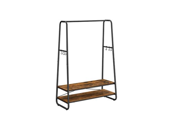 Hansiro Kleiderständer, Braun, 100x160x45 cm, Garderobe, Garderobenständer