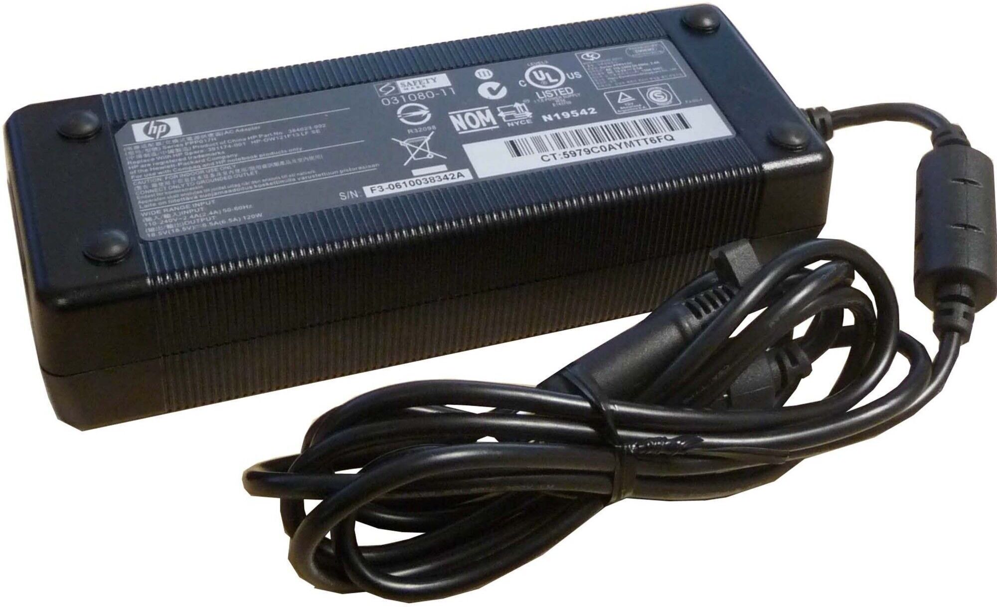 HP 394900-001 Alimentation   Noir   120 W - Refurbished