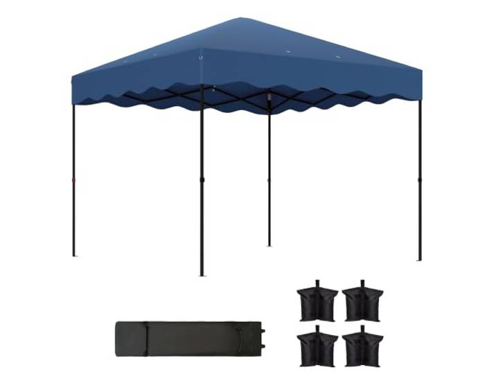 Outsunny Paviljoen 3x3m Waterafstotend Opvouwbaar Pop-up Donkerblauw