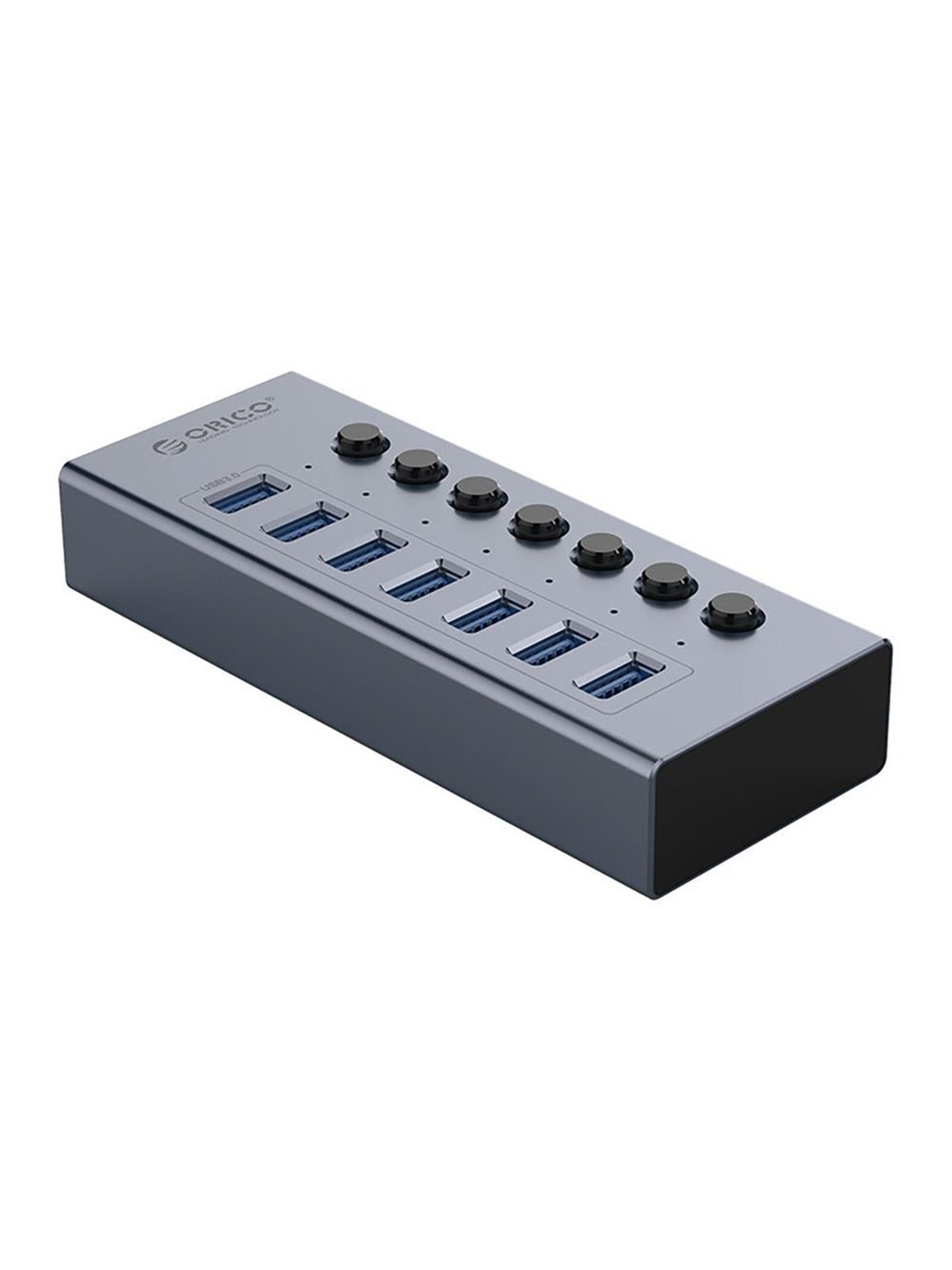 ORICO BT2U3-7AB Hub 7x USB-A 3.0 with switches - gray USB-Hubs - USB 3.0 - 7 - Grau