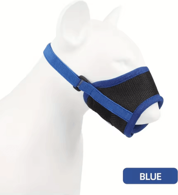 Inspire Picks Breathable Dog Muzzle Mask Adjustable Mesh Safety Mask For Dogs blue l