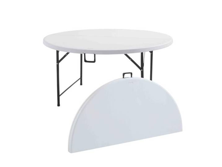 Table pliante ronde 150 cm 8 personnes - MOB EVENT PRO - Jardin - Noir - Pliable - Acier