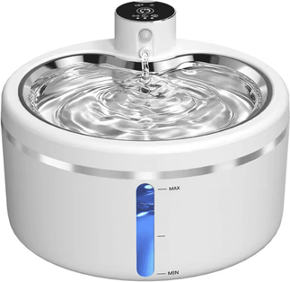 Inspire Curations AquaSense 2.5L Smart Rechargeable Cat Water Fountain white 2.5l