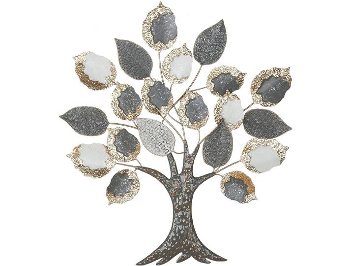 Wanddekoobjekt CASABLANCA BY GILDE Wandrelief, Baum, Big Tree , Metall, grau , grau, B:93cm H:104cm T:5cm, Metall, Wanddekoobjekte, Wanddekoobjekt, Wandrelief Big Tree Baum Naturmotiv Wanddeko Wohnzimmer