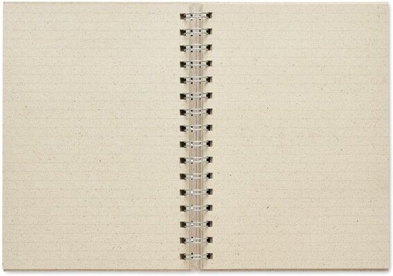 Carnet à spirales A5 personnalisé GRASS BOOK beige
