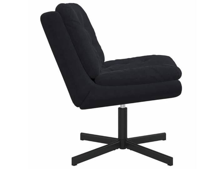 Moderne Fauteuil relaxant - Fauteuil TV - 1 place - velours - noir - pivotante à 360° - 63x75x76 cm bra45h118