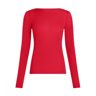 Pyjama HUNKEMÖLLER "super soft Boatneck shirt with Cashmere", Damen, Gr. S, rot, 85% Modal, 10% Kaschmirwolle, 5% Elasthan, Homewear-Sets Pyjama