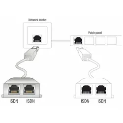 DELOCK RJ45 Adapter RJ45 -> 2x RJ45 StBu 0.15m