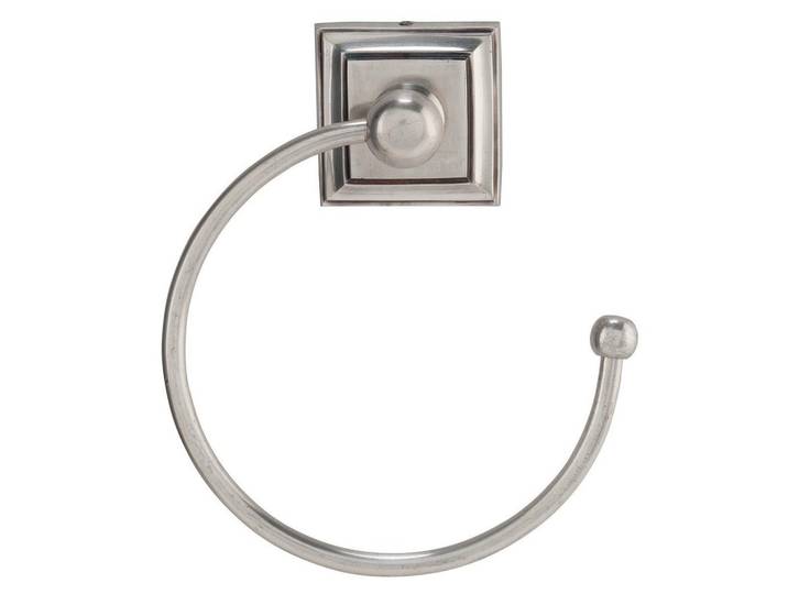 Signature Wandhandtuchhalter aus Messing Alpha - 15/5/17 cm, Silberfarben, Metall, 5x17x15 cm, Badaccessoires, Haken