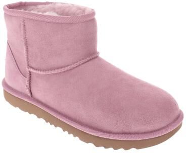 UGG Classic Mini II K (Kids Toddler-Youth) Casual in Dusty Orchid, Size 1 Youth M, Leather