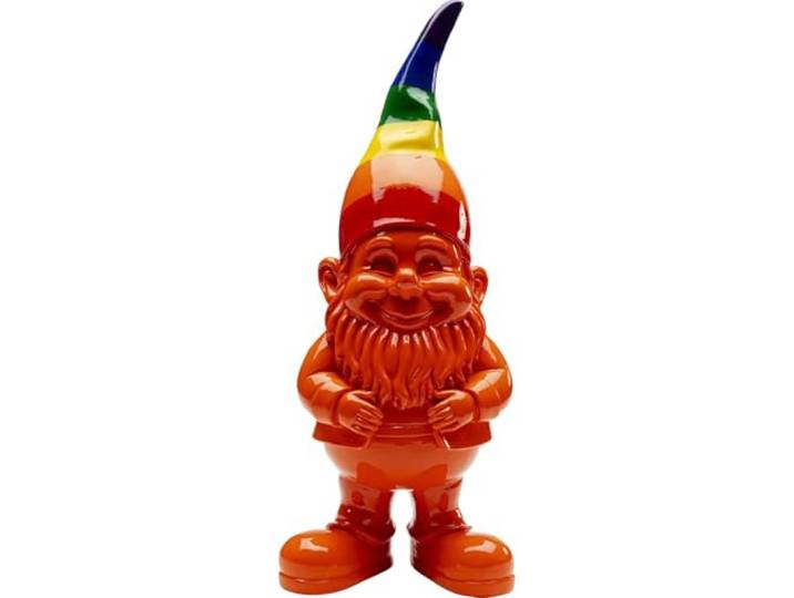 KARE Design Deco Figurine de Nain Arc-en-Ciel\, Orange\, Moderne\, idée Cadeau\, Accessoires décoratifs pour la Maison\, décoration de Chambre\, décoration d'intérieur pour Salon\, Chambre à Coucher\, Bureau