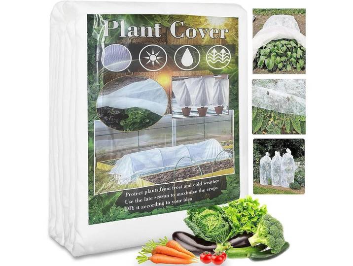 Gartenvlies Frostschutz 40g/m² 2 x 10M, Weiß, 20x3.7x21.6 cm, Gartenzubehör