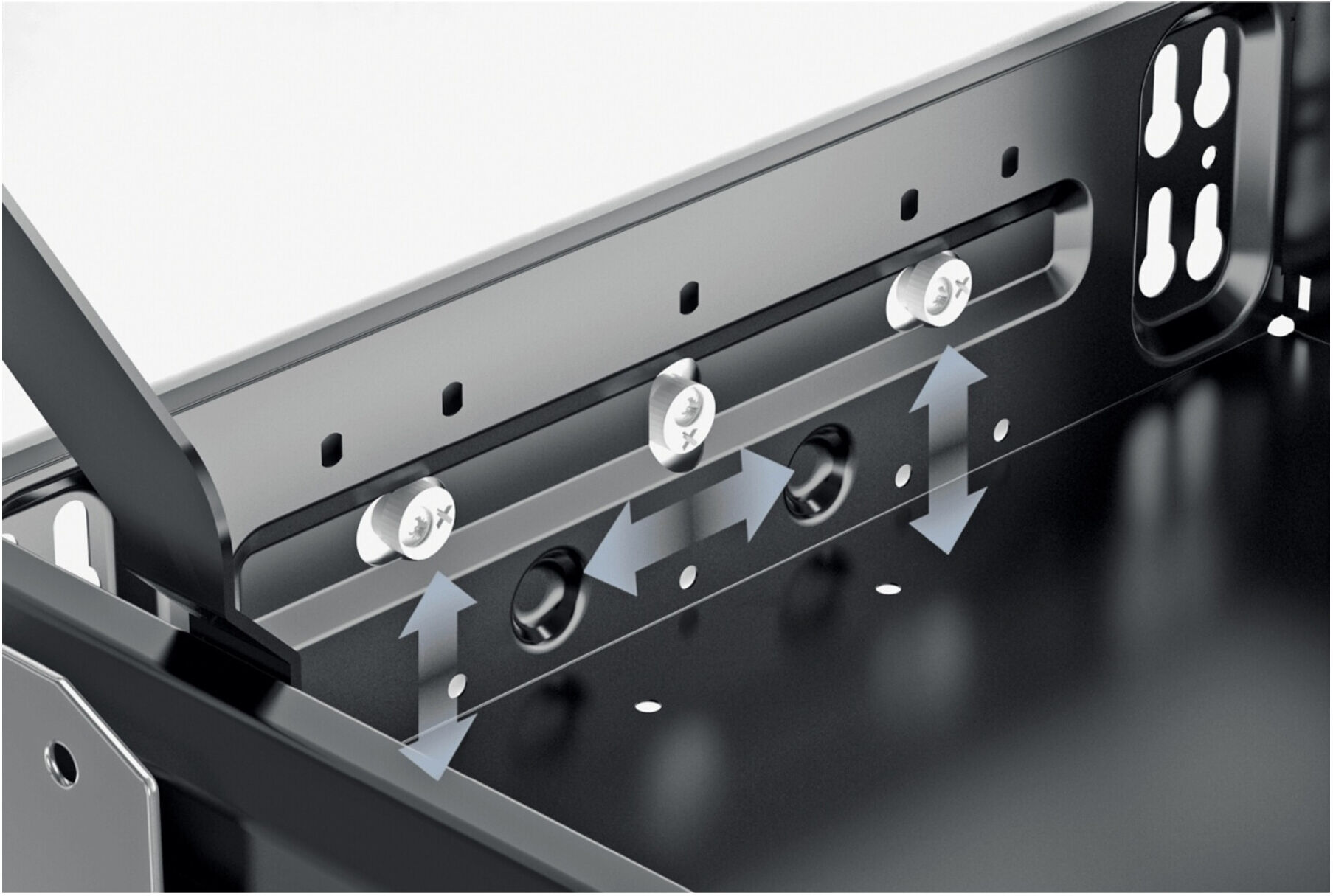 Hettich Container-Set mit Voll- und Überauszügen, Aluminium Optik, 730 mm (46751)
