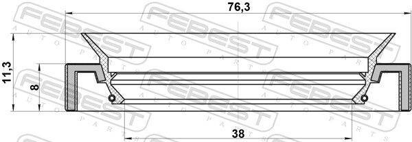 Febest Wellendichtring, Antriebswelle 95hay40760811r Für Honda
