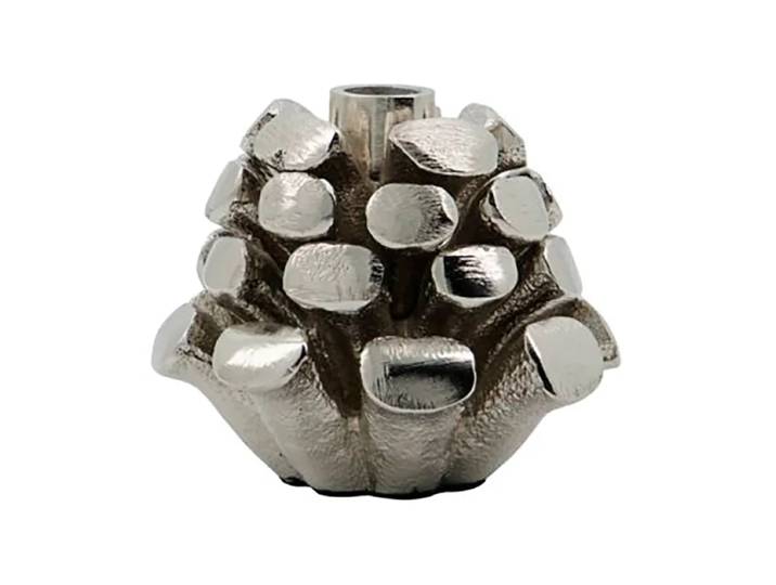 House Doctor Bougeoir Pine Cone Ø7,5 cm Argent antique