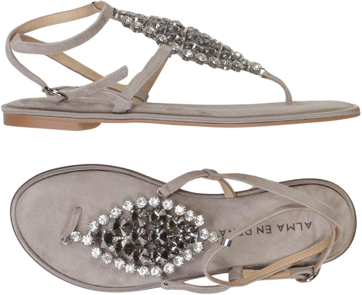Alma en Pena Damen Sandalen, Beige, Gr. EU 39, Leder - Second Hand