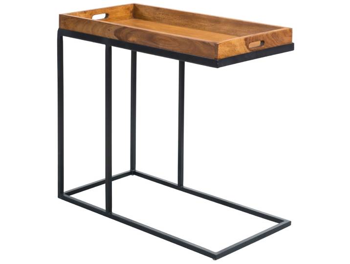 Table d'appoint en bois massif de sheesham, marron