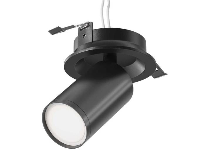 Plafonnier\, lampe encastrée\, alu\, noir\, réglable