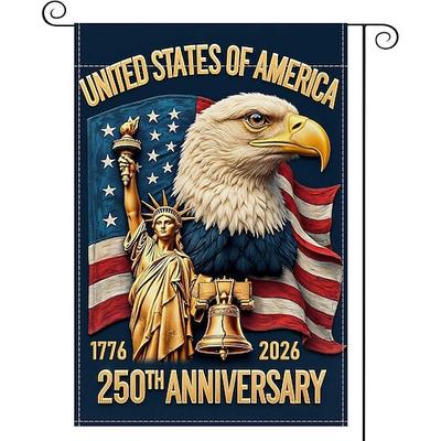 Flagge zum 250. Jahrestag der USA, Gedenkflagge zum 250. Jahrestag der USA, patriotische Merchandise-Flagge zum 250. Jahrestag für die Gartendekoration