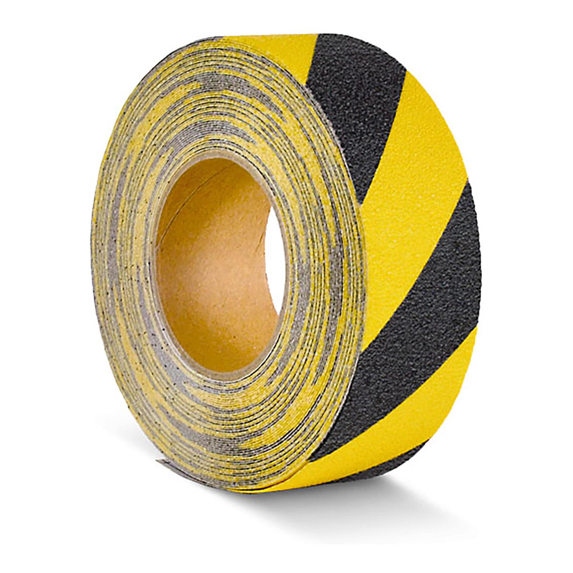 Moravia Antirutsch-Belag gelb/schwarz formbar selbstklebend auf Rolle 50 mm x 18,3 m (265.22.821)