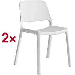 mayer Sitzmöbel 2er-Set Stapelstühle »myNUKE« weiß, 46 cm