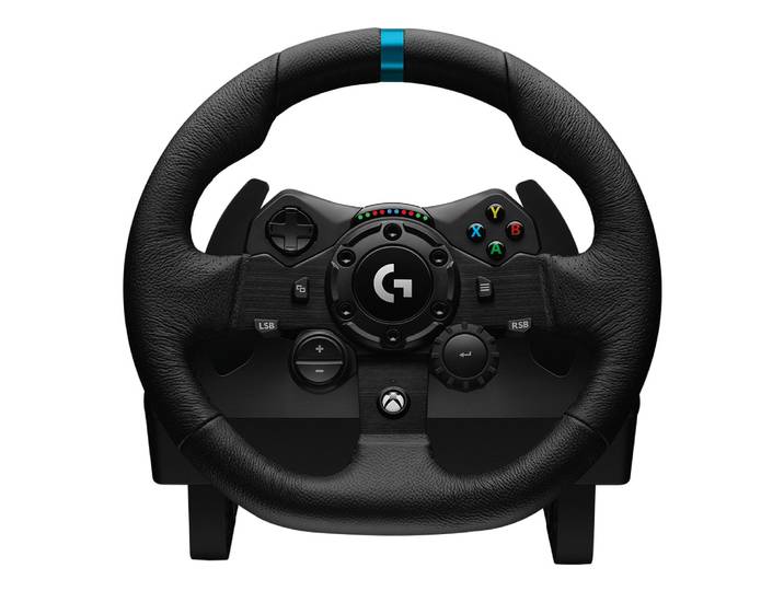 Logitech G G923, Volant + pédales, PC, PlayStation 4, PlayStation 5, Croix directionnelle, Analogique/Numérique, 900°, Avec fil 941-000149