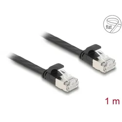 DELOCK Patchkabel gewinkelt RJ45 S/STP Cat6A 1.00m schwarz
