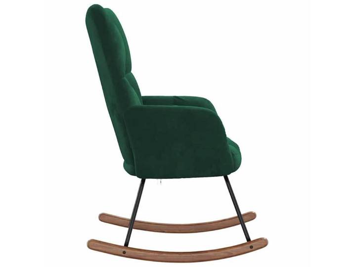 Chaise à bascule Vert foncé Velours_2 ans garantie_99754