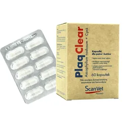 Scanvet PlaqClear 60 Kapseln Mundhöhle Zähne Atemstein Hund und Katze